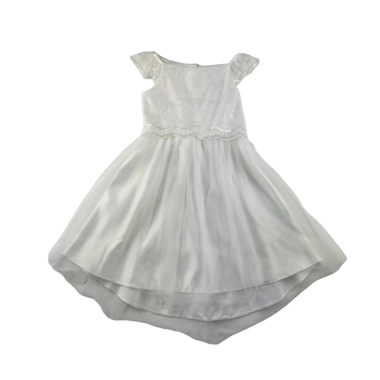 Lipsy London dress 4-5 years white lace top mesh layered skirt