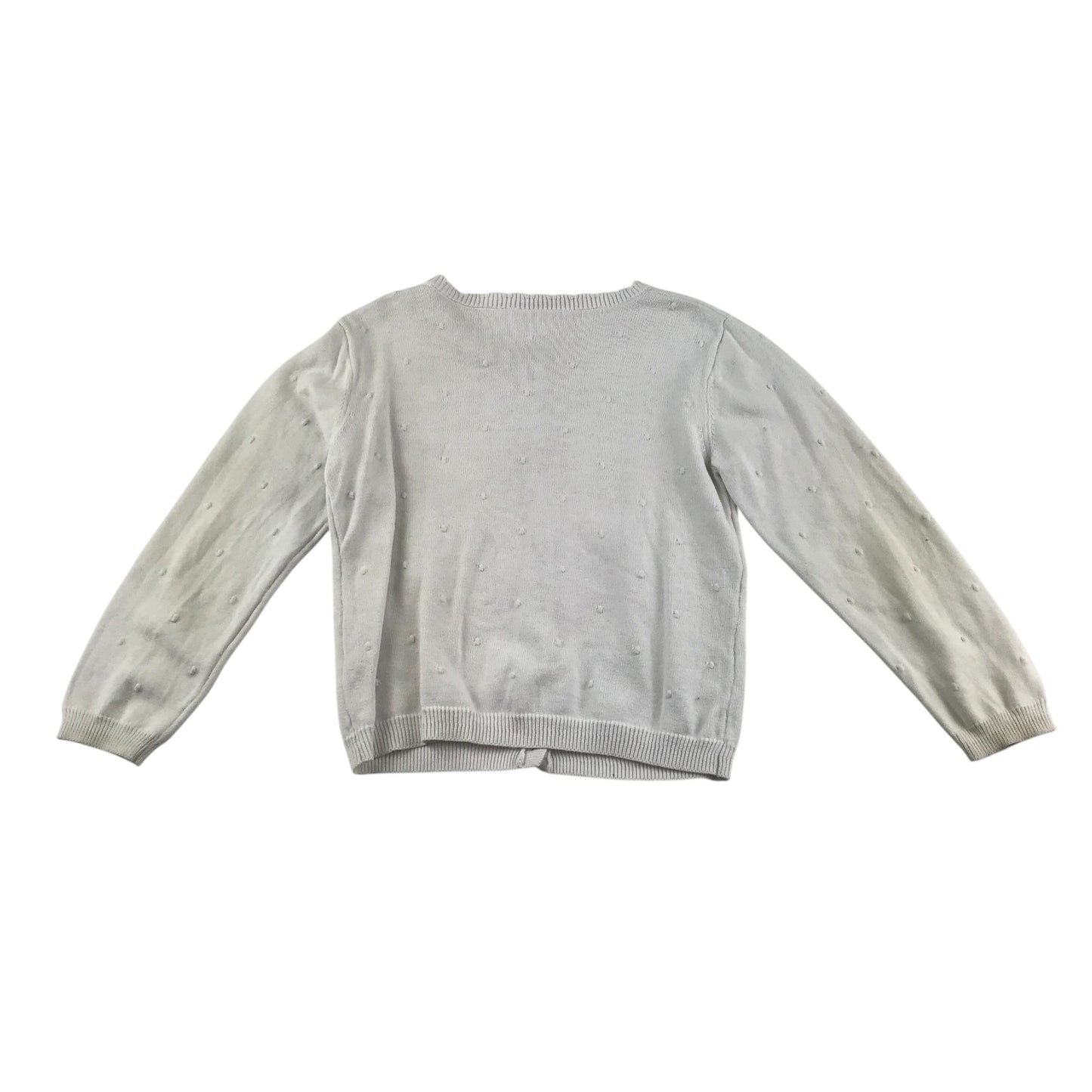 Matalan cardigan 5-6 years white round neckline bobble texture design cotton