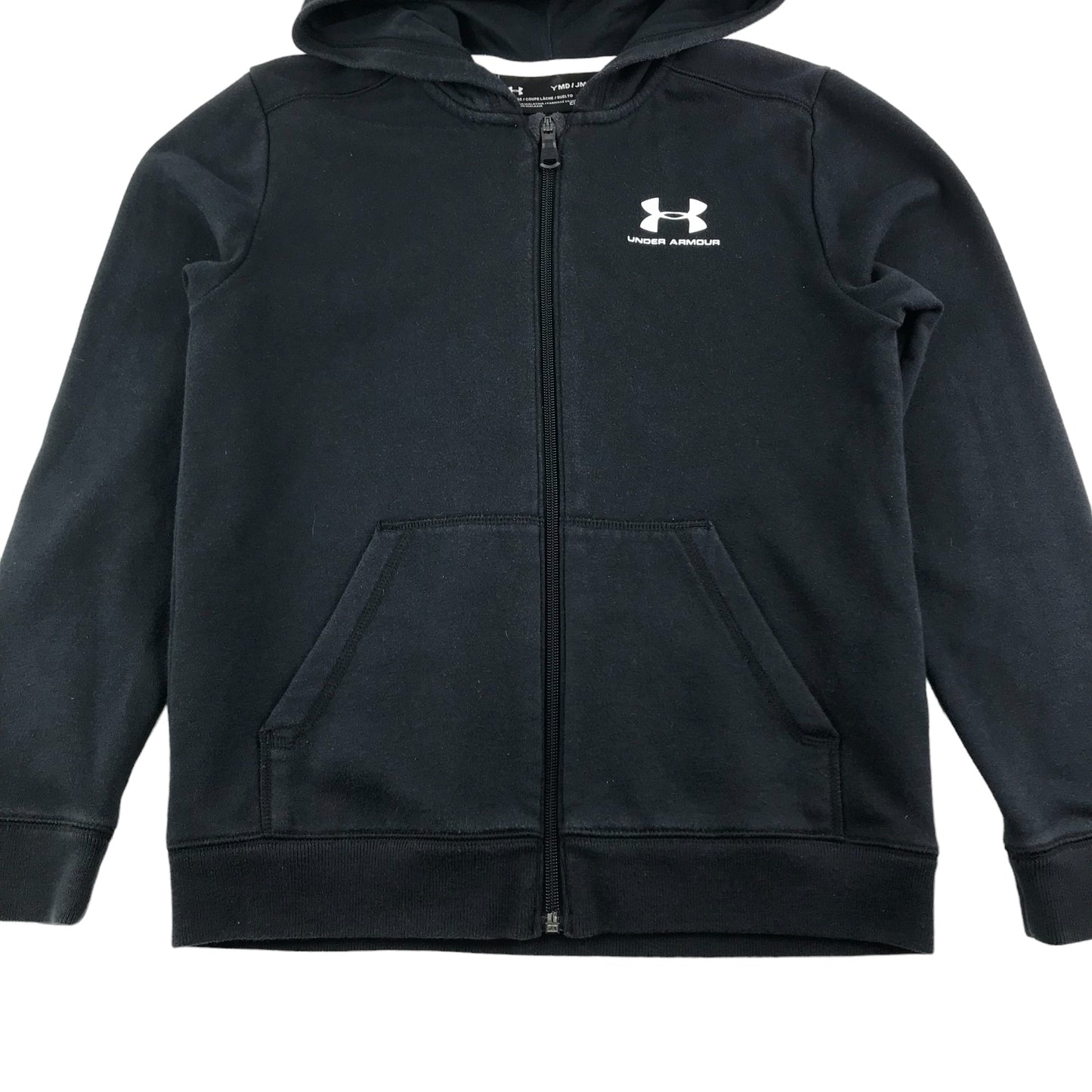 Under Armour Hoodie Age 9 Black Classic Full Zipper