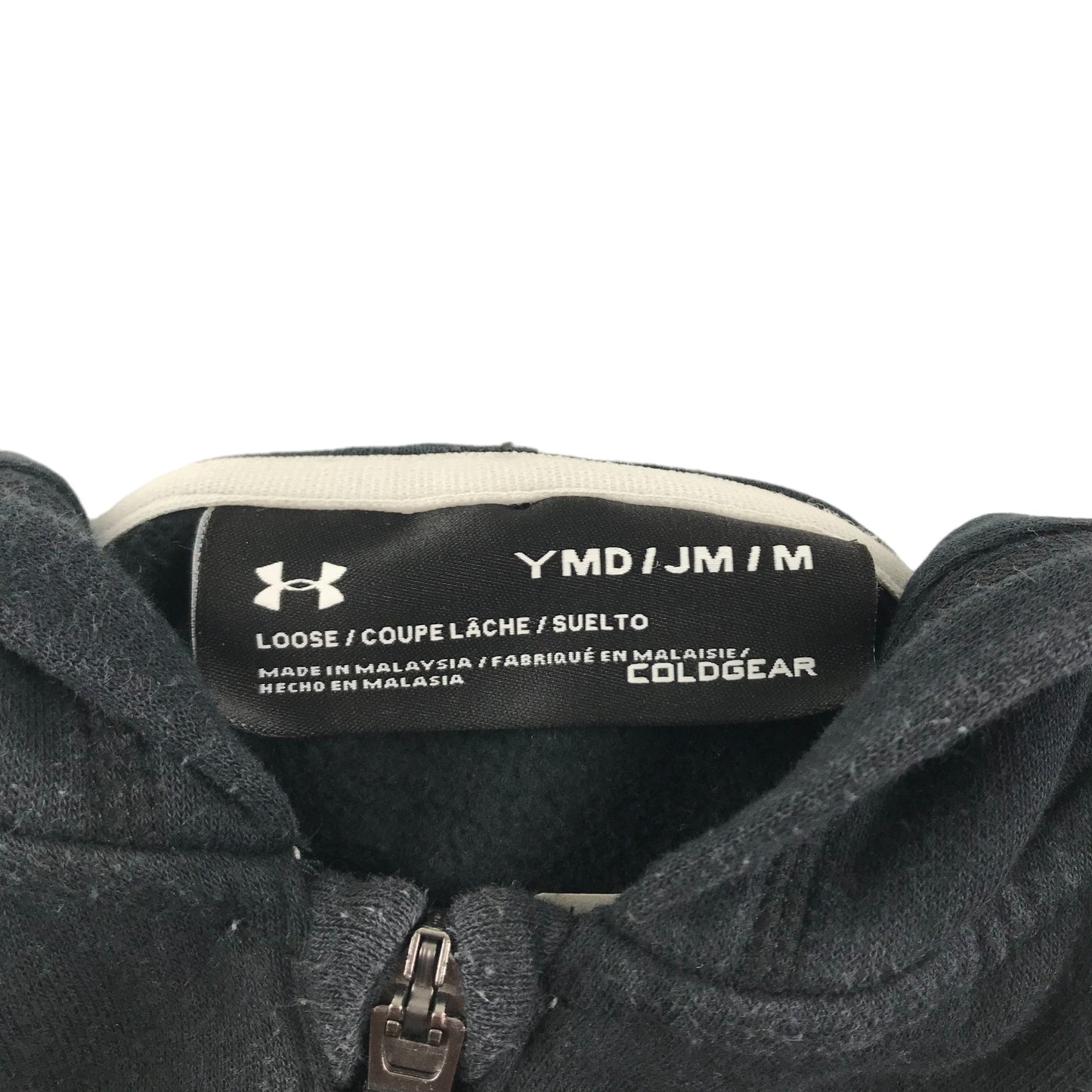 Under Armour Hoodie Age 9 Black Classic Full Zipper