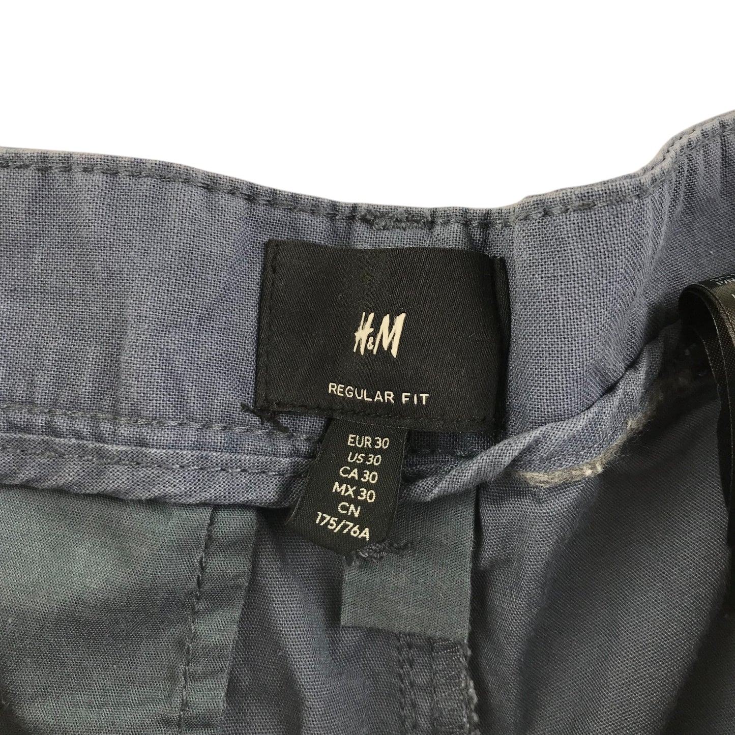 H&M shorts men's EUR 30 navy plain chino style regular fit cotton