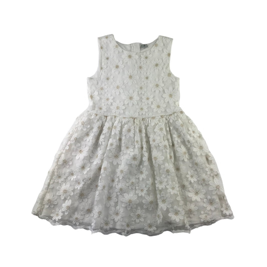 Tu dress 10 years white floral embroidery occasionwear