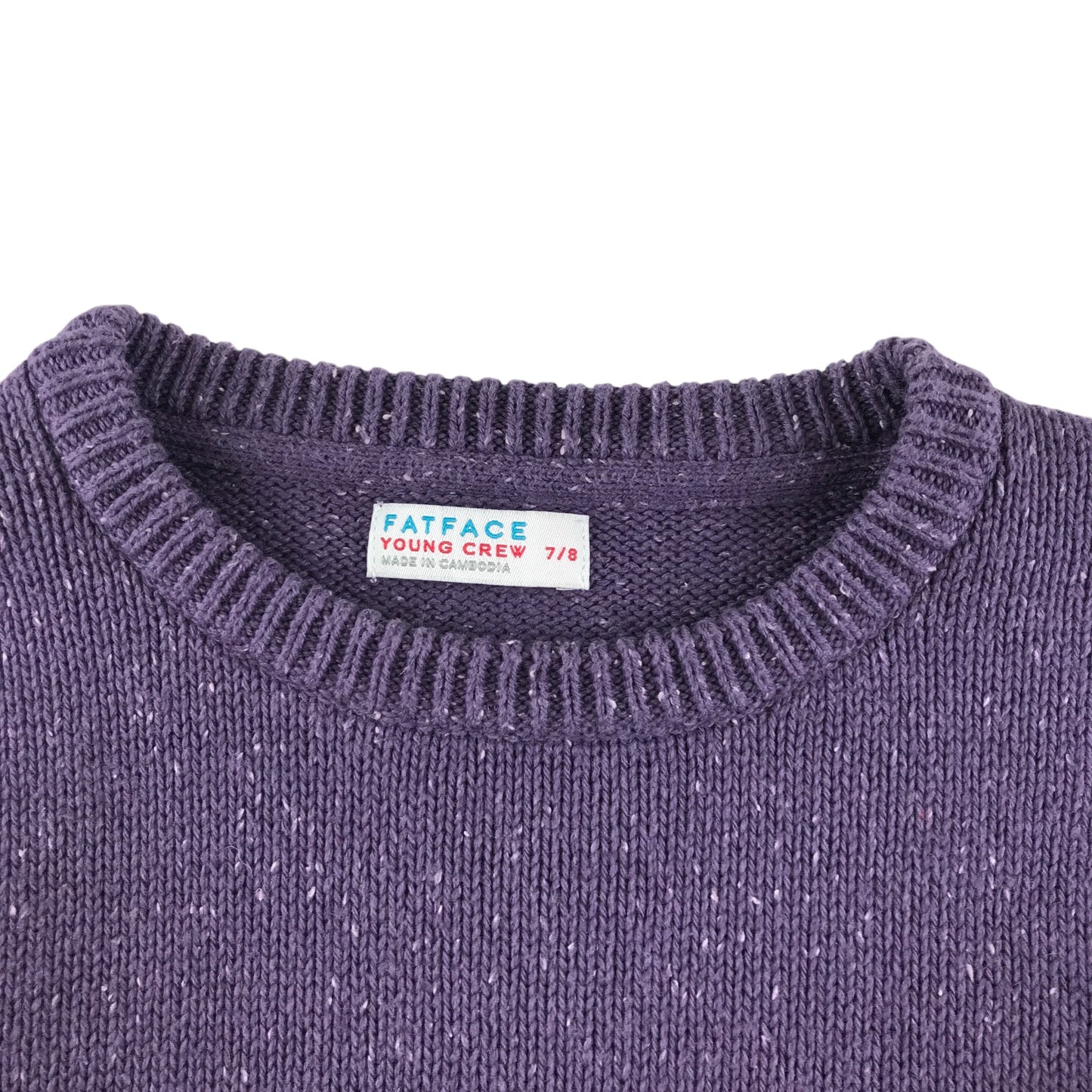 Fatface jumper 7-8 years purple animal graphic wool-mix