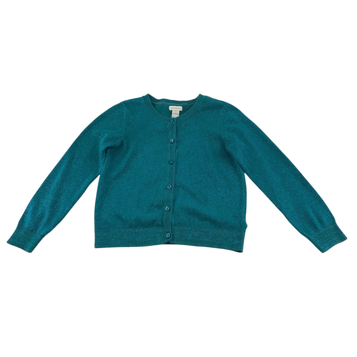 Monsoon cardigan 7-8 years blue sparkly round neckline style