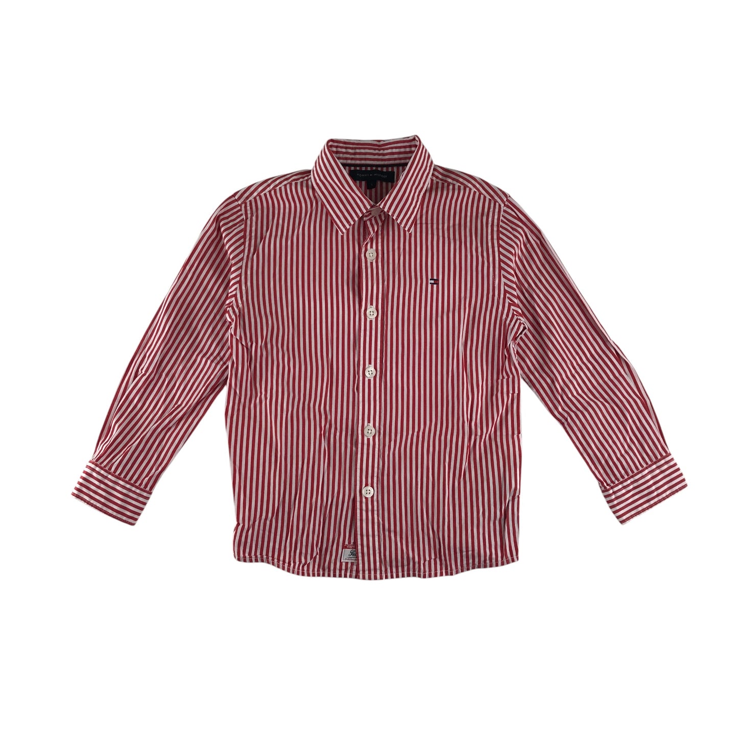 Tommy Hilfiger shirt 4-5 years red and white stripy button up cotton