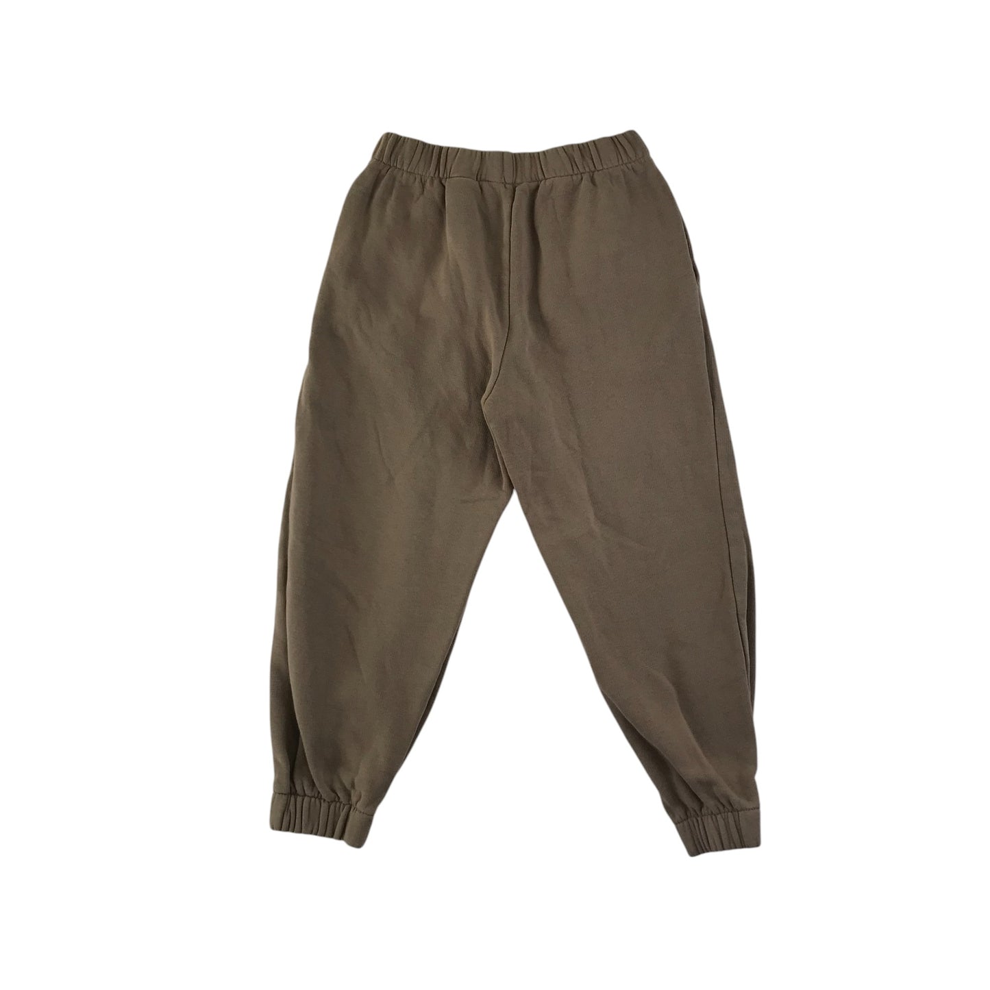 M&S Joggers 6-7 years brown plain cuffed legs