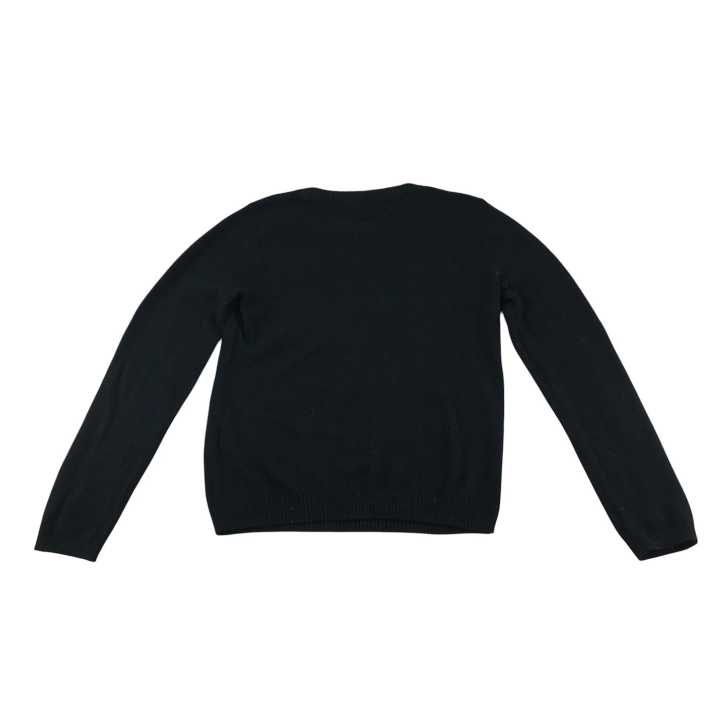 M&S jumper 8-9 years black sequin unicorn graphic design wool-mix