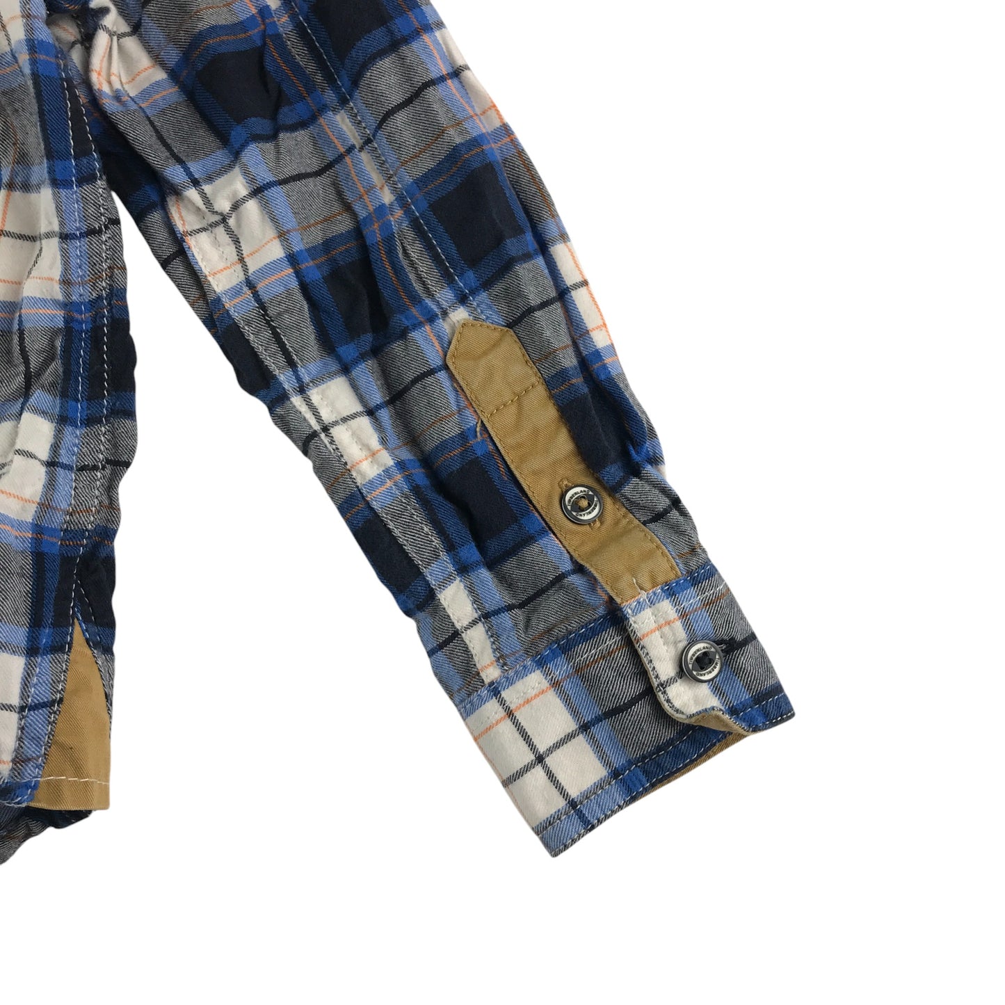 Timberland shirt 5-6 years navy and mustard check pattern cotton