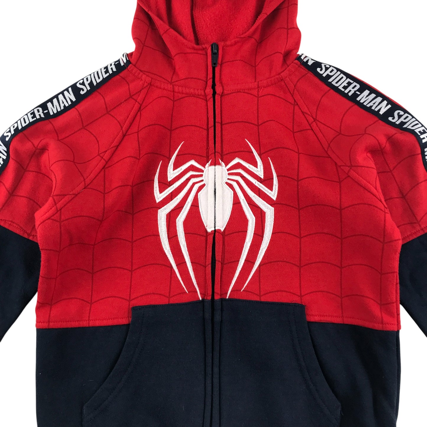 Hoodie 6-7 years red and navy Spiderman design