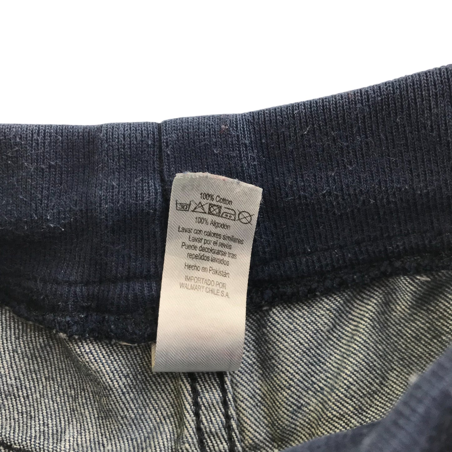 George trousers 7-8 years blue denim pull-on elasticated waist cotton