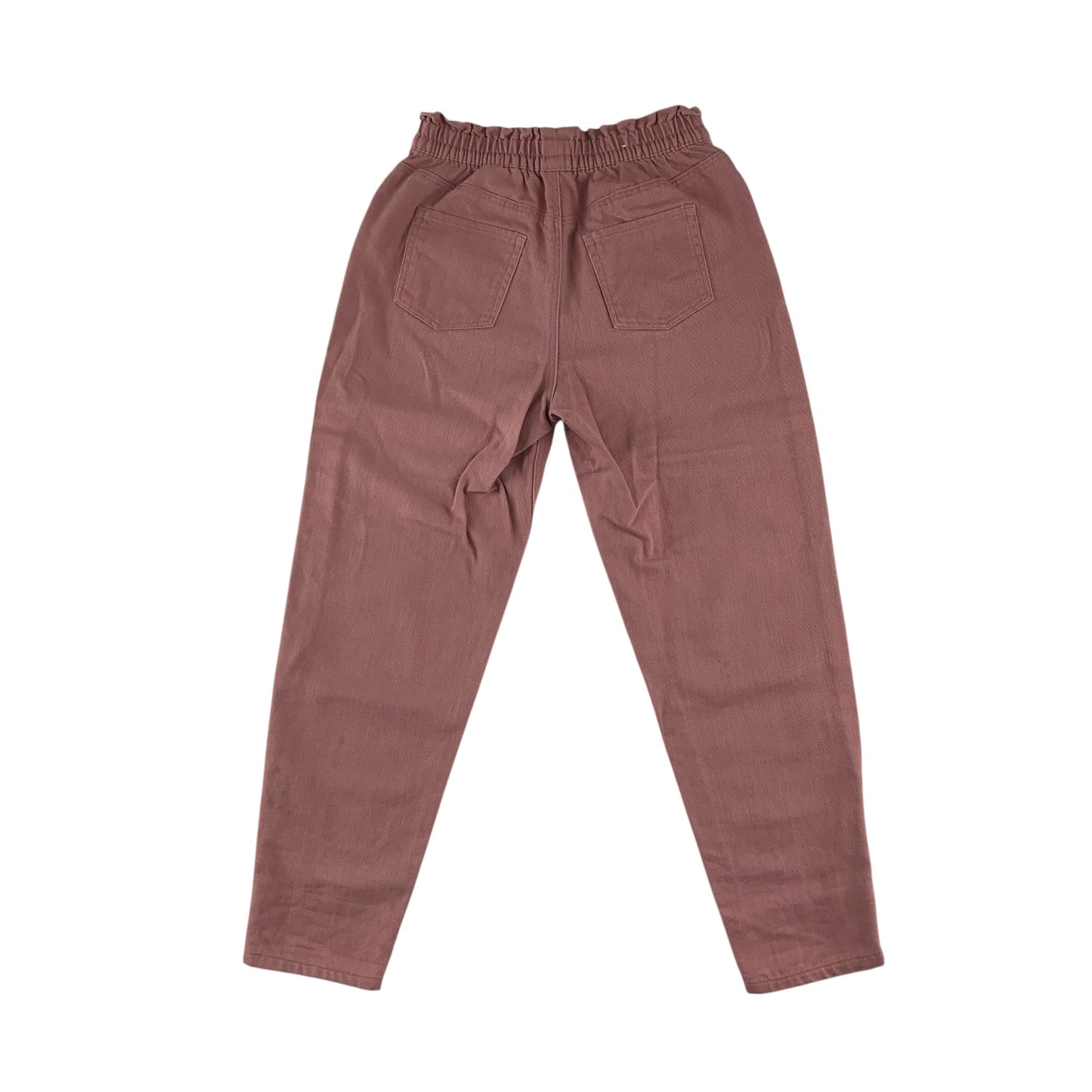 H&M trousers 8-9 years peachy pink denim style pull up cotton
