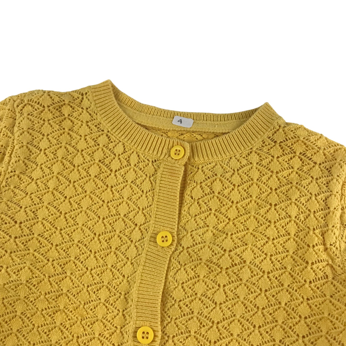 Mothercare Cardigan Age 4 Yellow Knit Pattern