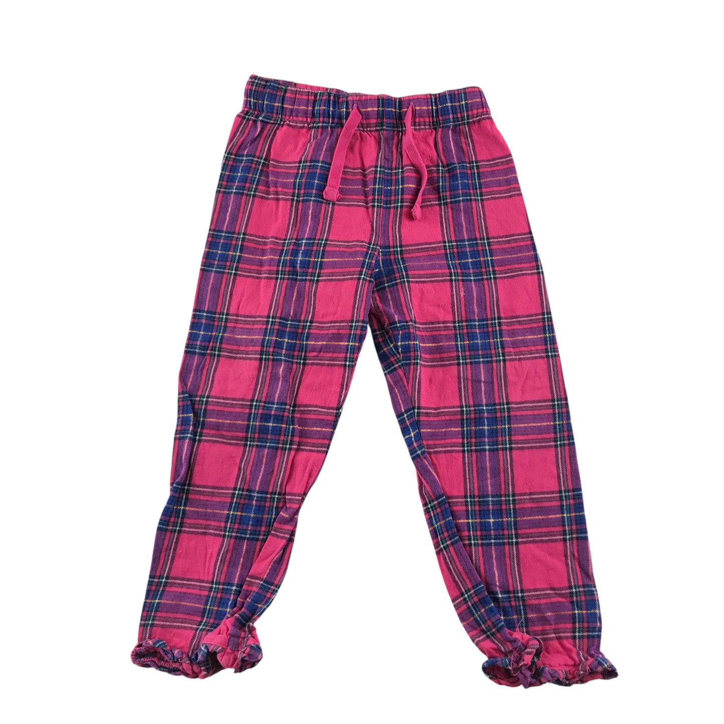 M&S pyjama set 4-5 years pink and navy check pattern cotton