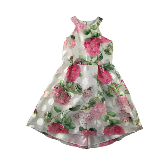 Lipsy London dress 8 years white pink green floral occasionwear