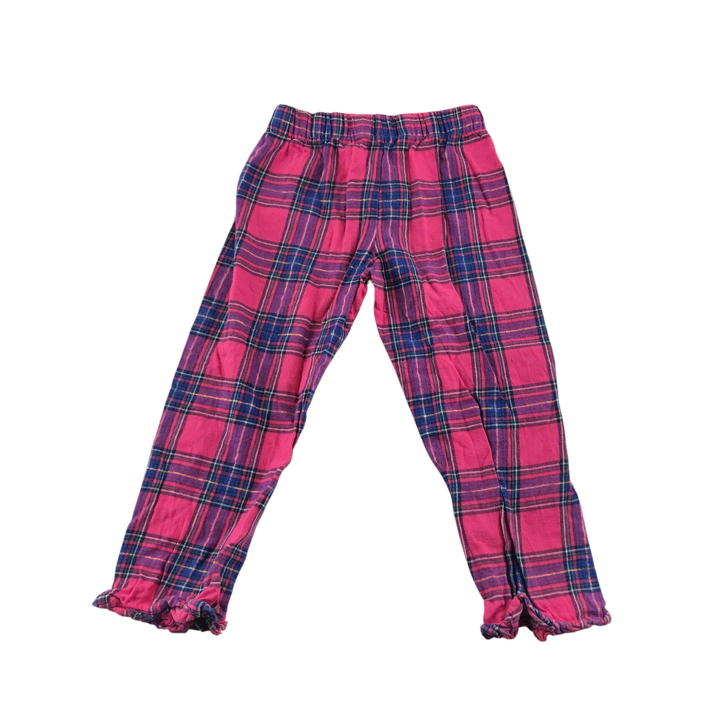 M&S pyjama set 4-5 years pink and navy check pattern cotton