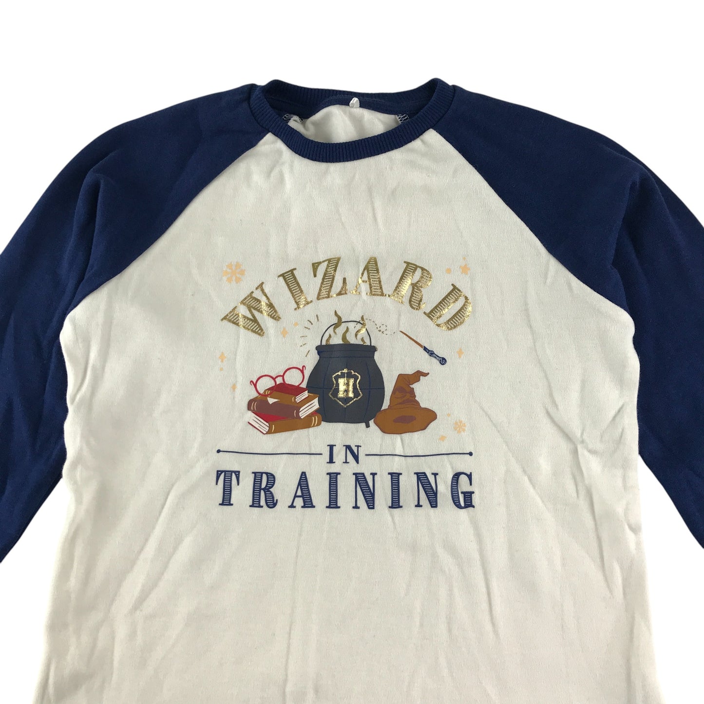 George pyjama set 9-10 years navy and white Harry Potter Wizard in Training cotton