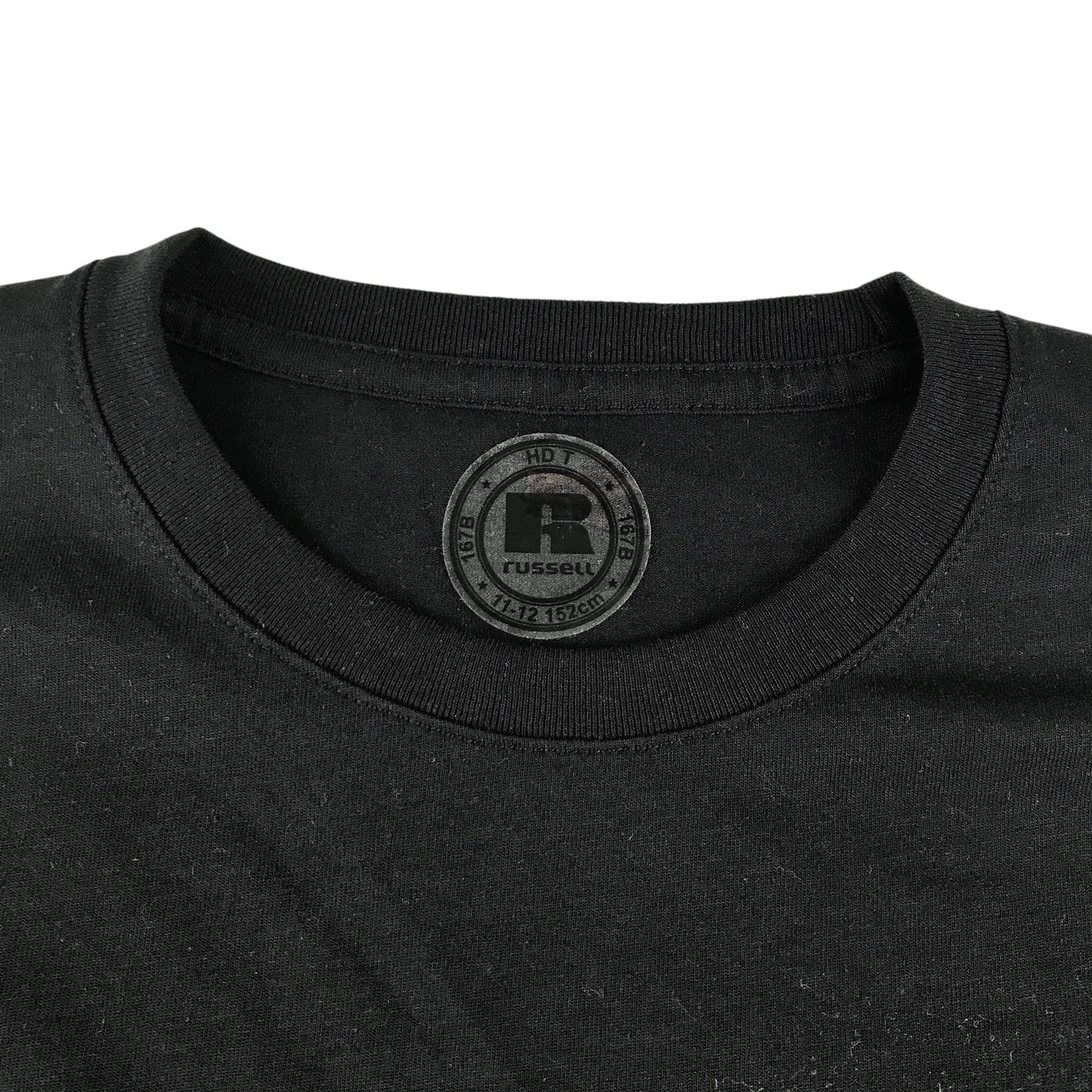 Russell t-shirt 11-12 years black plain long sleeve