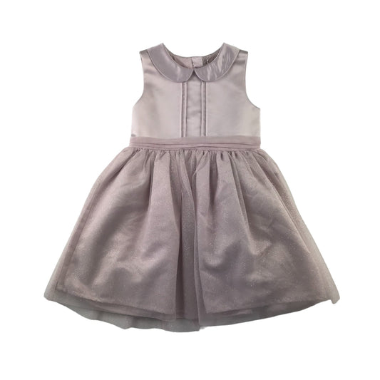 Next dress 5-6 years light pink sparkly mesh tulle skirt