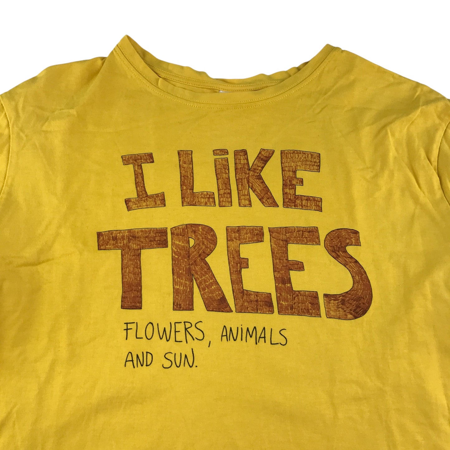 Zara t-shirt 13-14 years yellow text graphic