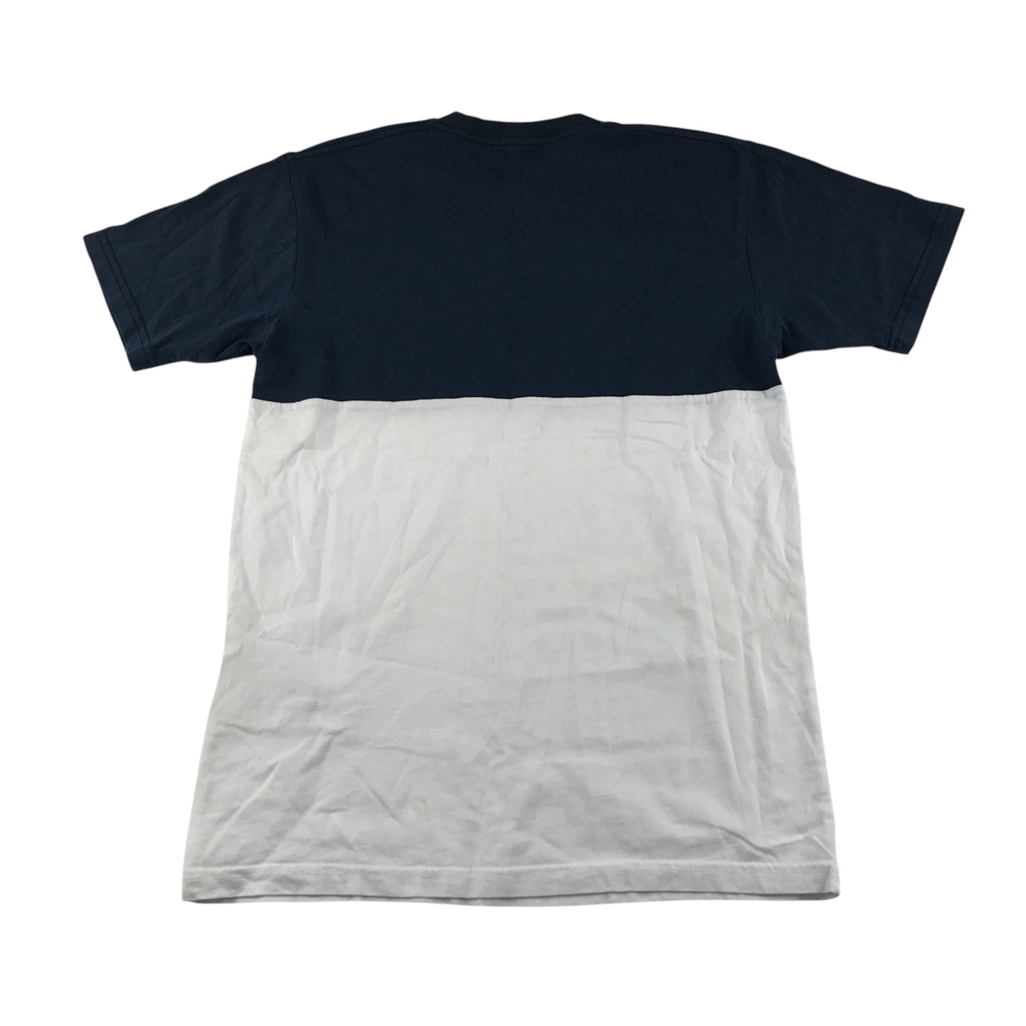 Vans t-shirt men's S years navy and white top with logo cotton