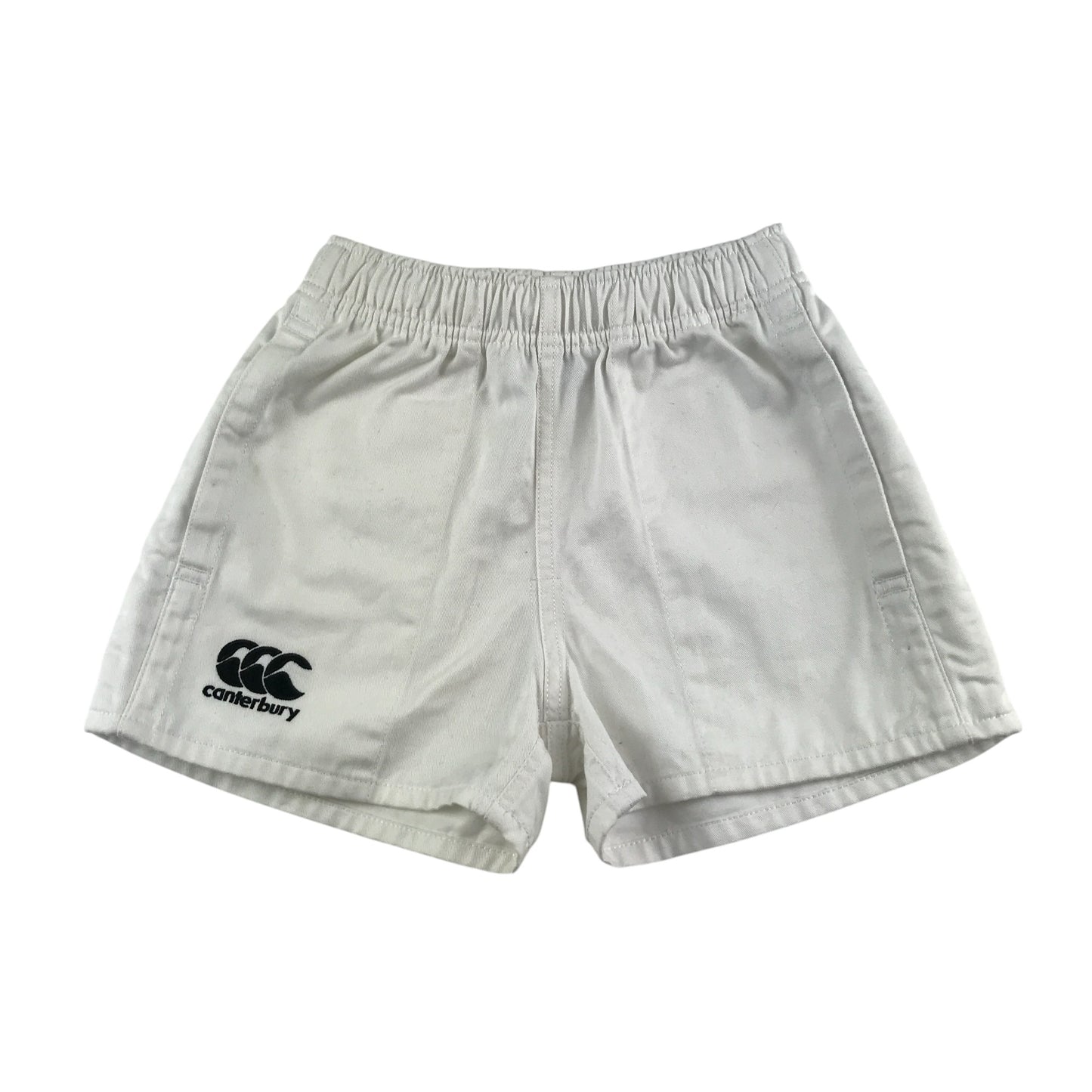 Canterbury sport shorts 7-8 years white rugby style with logo cotton