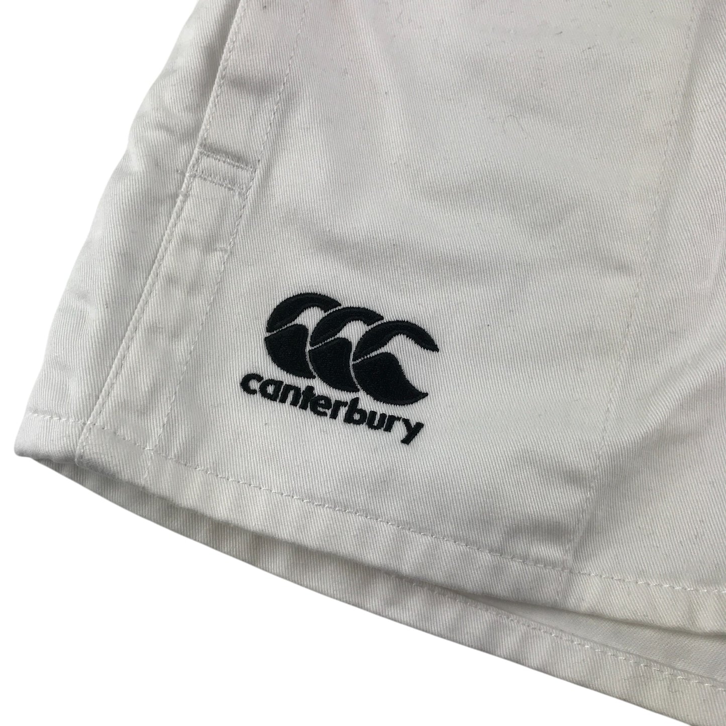 Canterbury sport shorts 7-8 years white rugby style with logo cotton