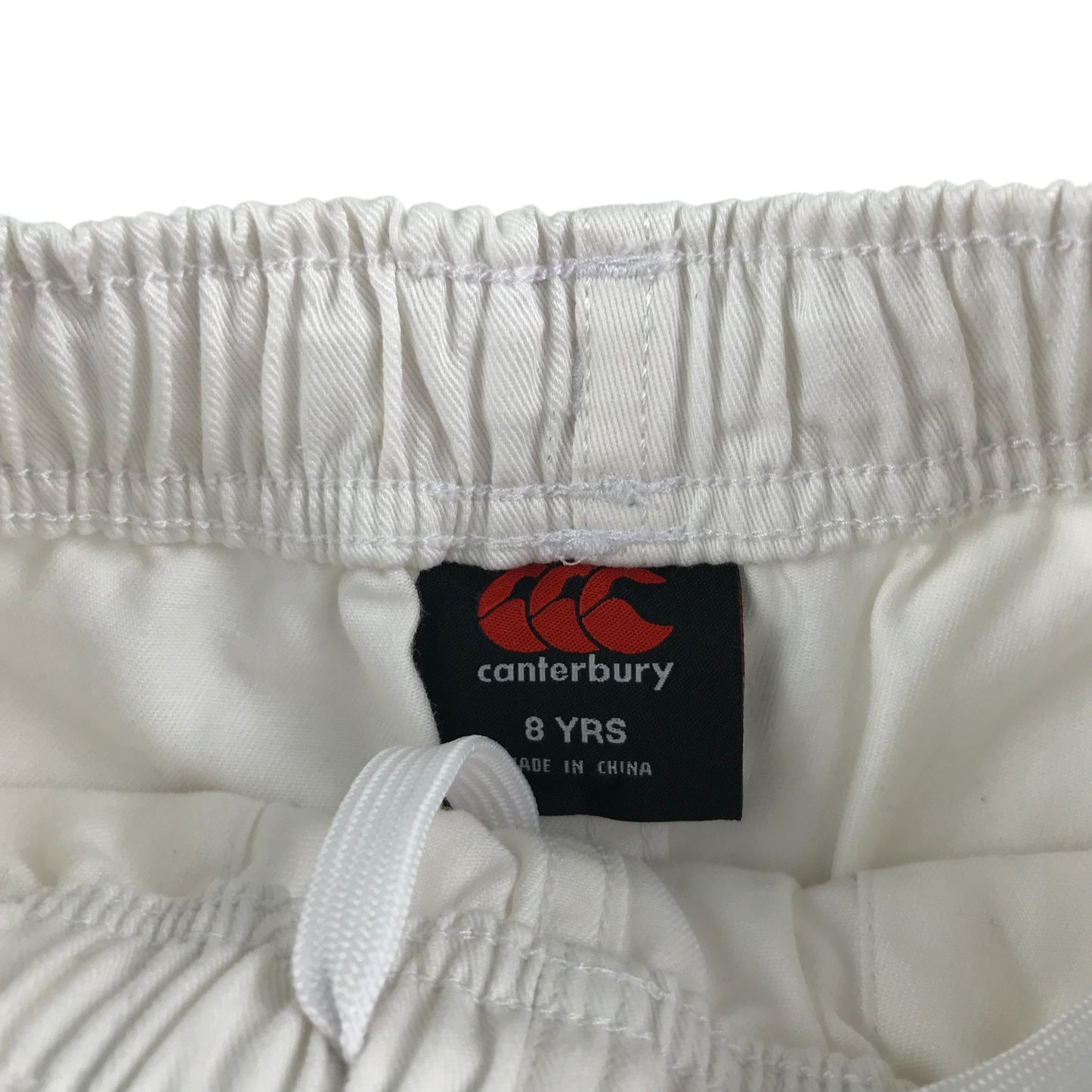 Canterbury sport shorts 7-8 years white rugby style with logo cotton