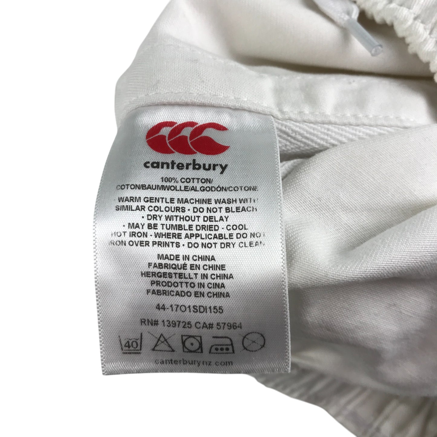 Canterbury sport shorts 7-8 years white rugby style with logo cotton