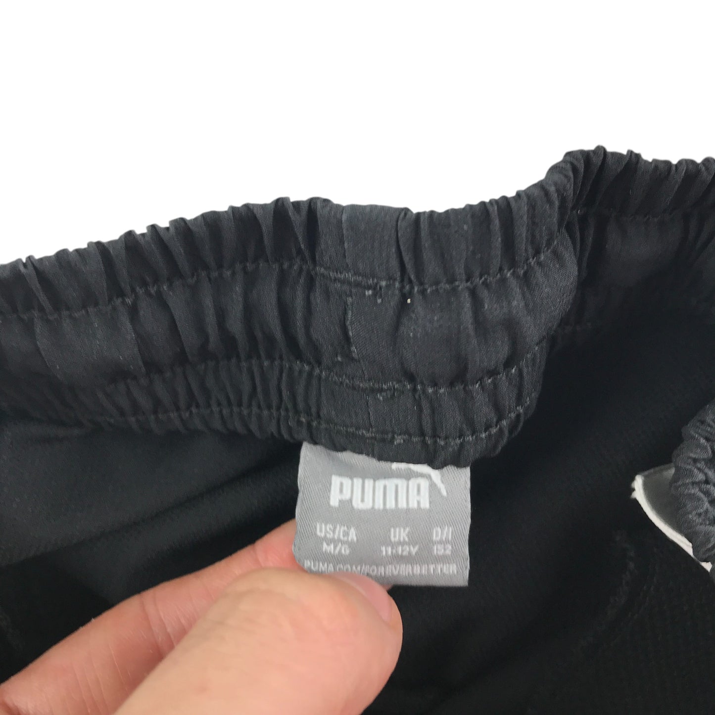 Puma sport shorts 11-12 years black with logo and grey detailing