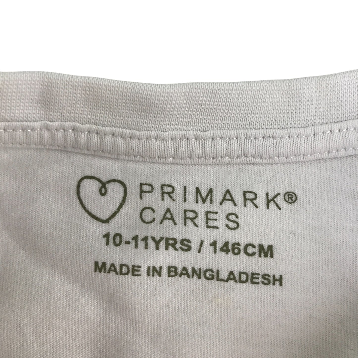 Primark t-shirt 10-11 years white NYC graphic design cotton
