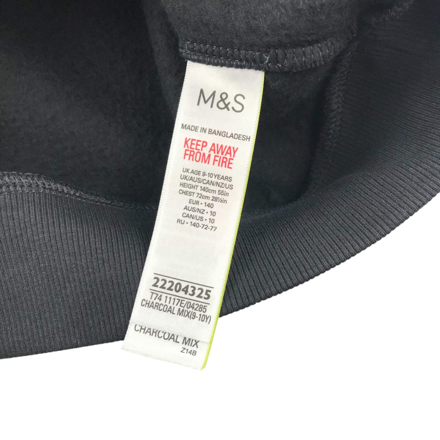 M&S hoodie 9-10 years black horse graphic with sequin