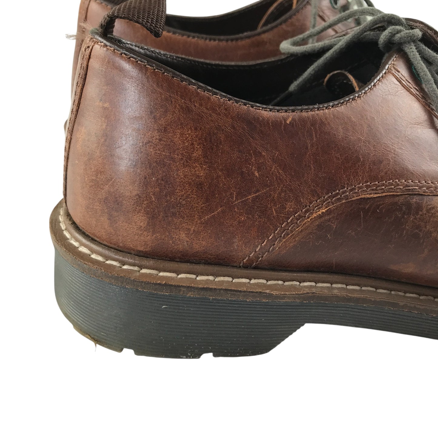 Brown leather shoes size UK 7 smart casual with laces