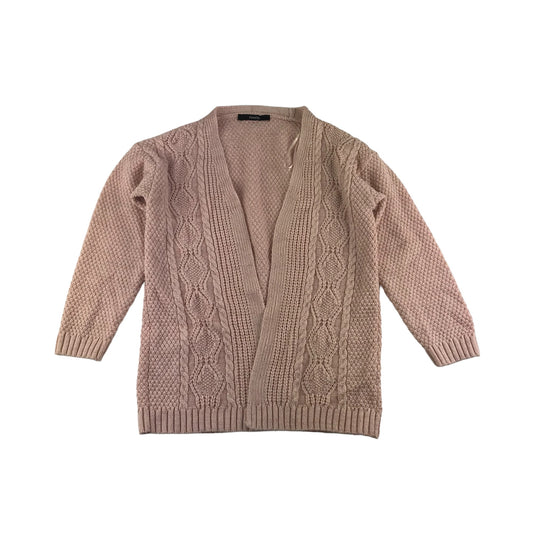 George Cardigan Age 7 Pink Sparkly Buttonless Long Shrug