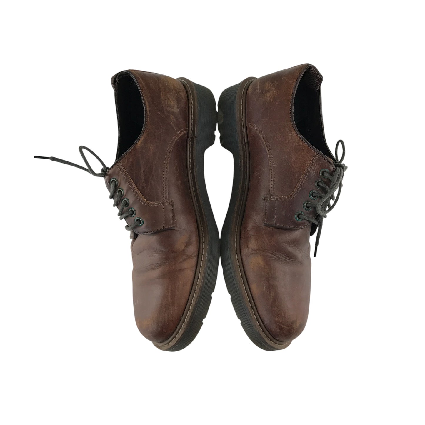 Brown leather shoes size UK 7 smart casual with laces