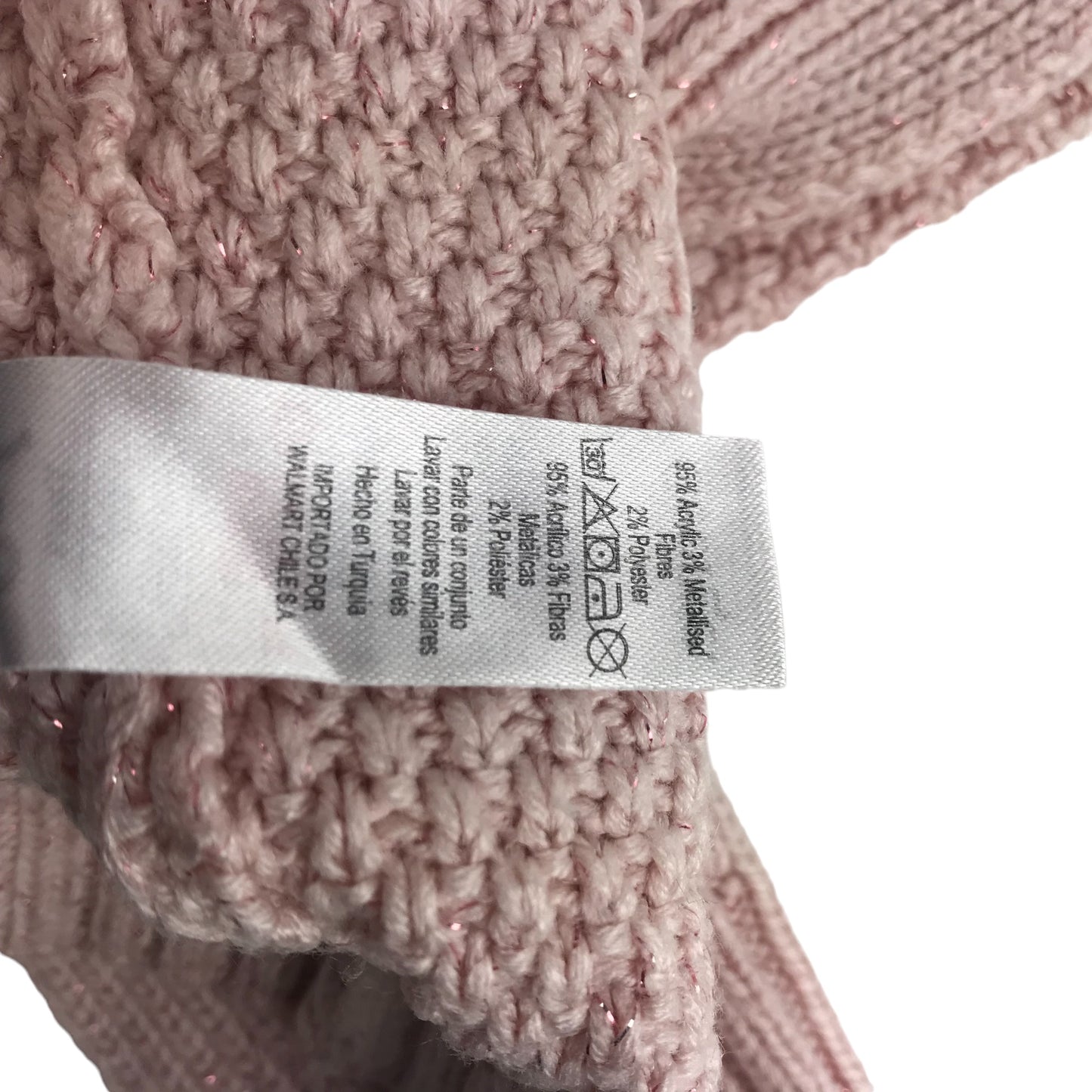 George Cardigan Age 7 Pink Sparkly Buttonless Long Shrug