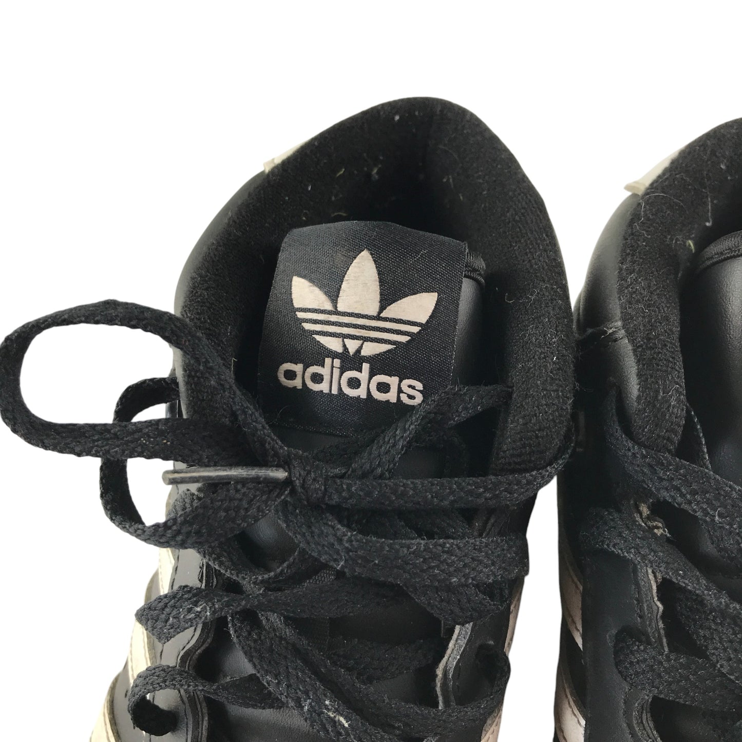 Adidas trainer shoe size UK 8 black and white high tops