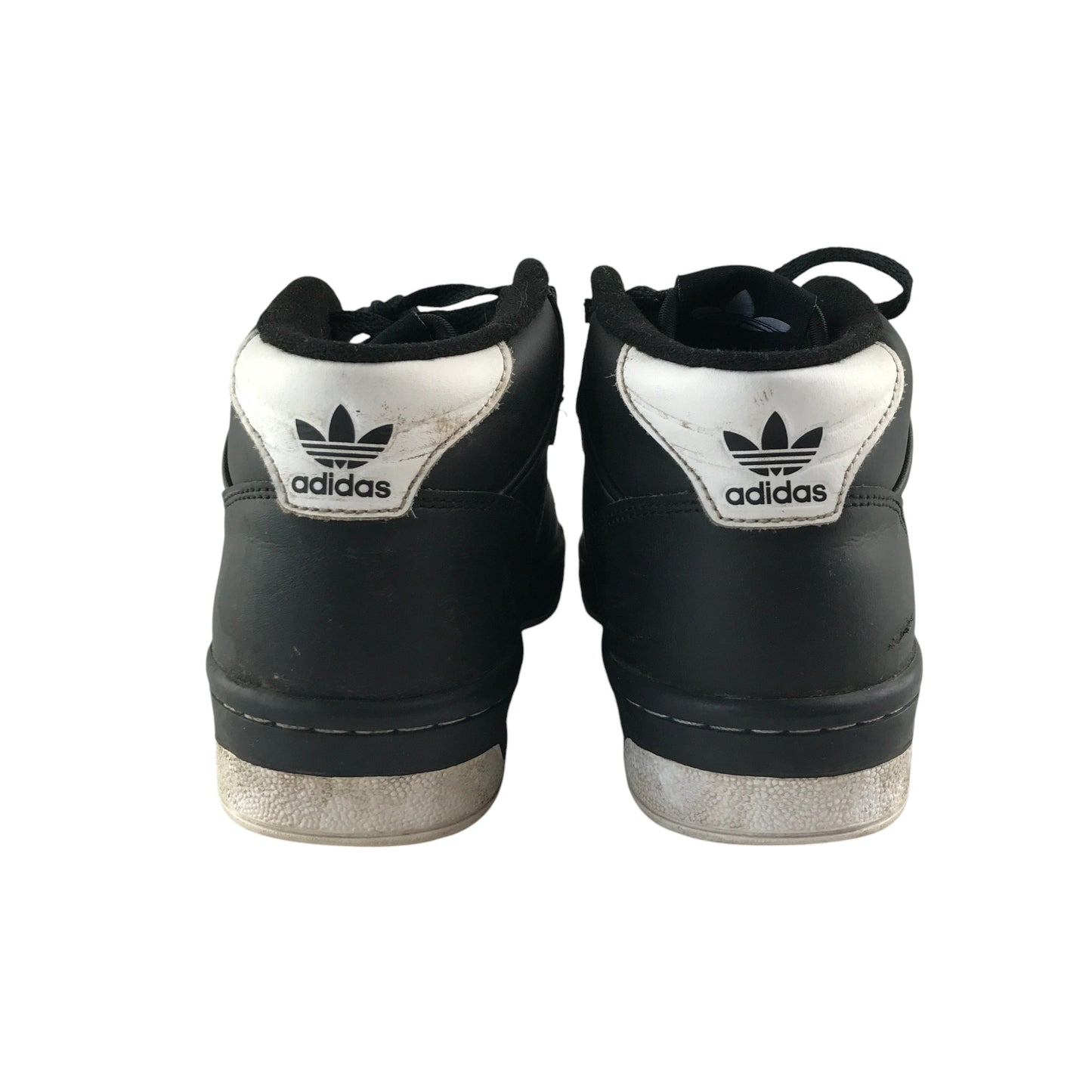 Adidas trainer shoe size UK 8 black and white high tops