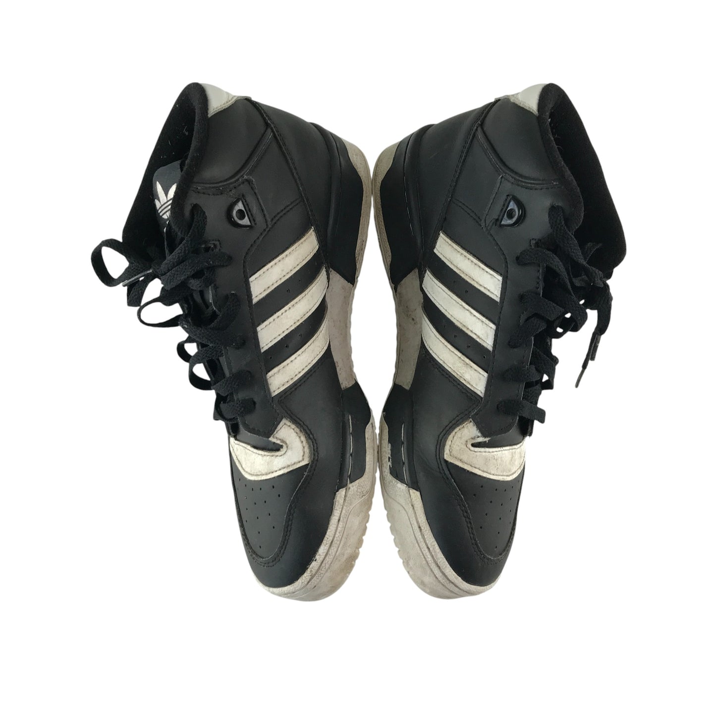 Adidas trainer shoe size UK 8 black and white high tops