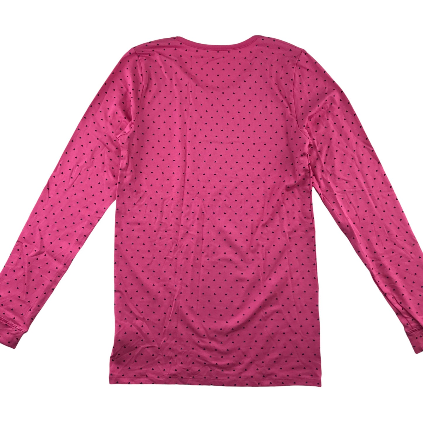 M&S Thermal Top 15-16 Years Pink Love Heart Print