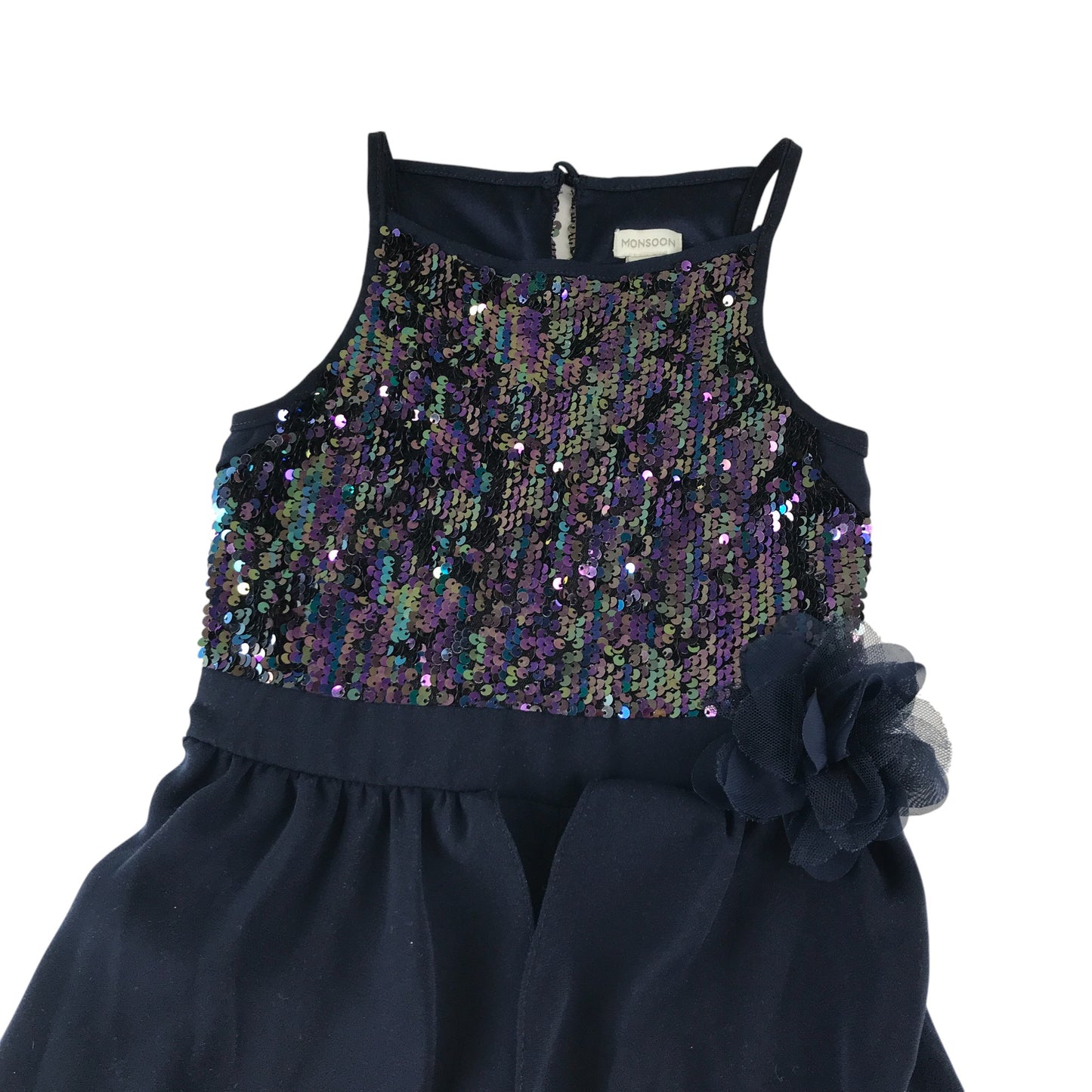 Monsoon jumpsuit 5-6 years navy blue sequins