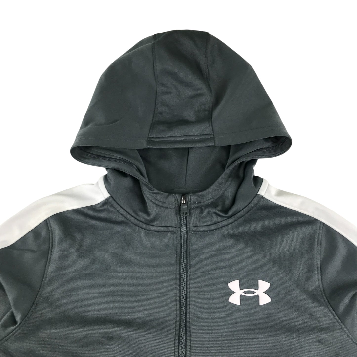 Under Armour sport fleece 12-13 years grey with logo and hood