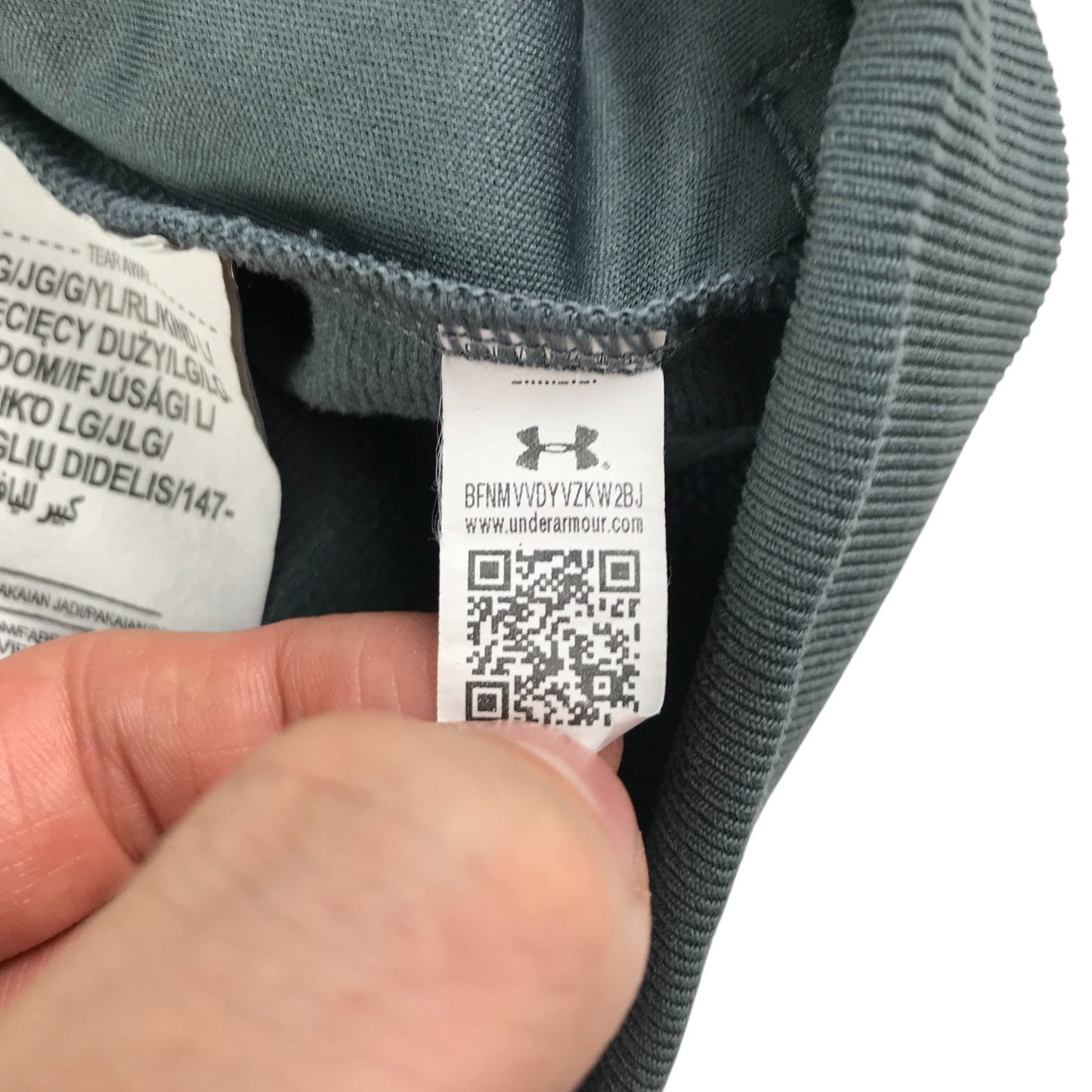 Under Armour sport fleece 12-13 years grey with logo and hood
