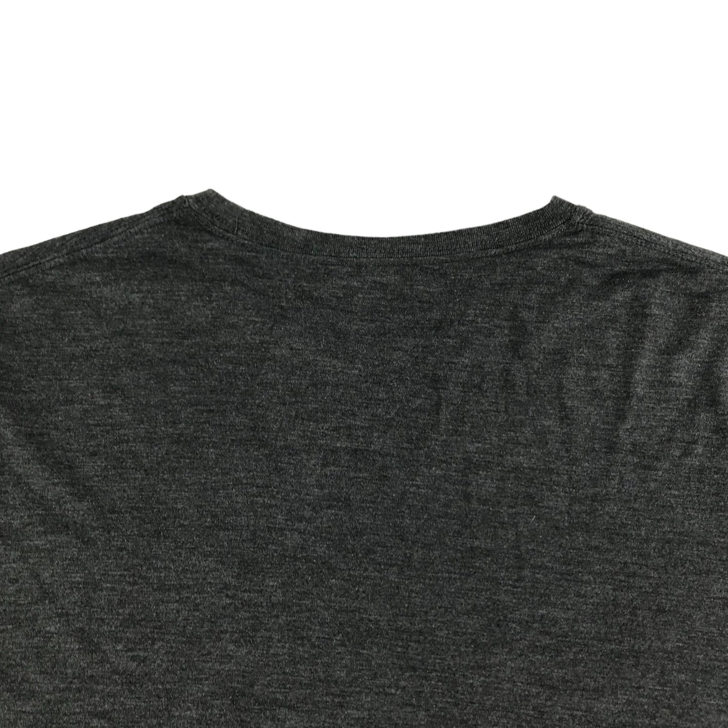 Asics Sports Top Size L Grey Plain Short Sleeve T-shirt