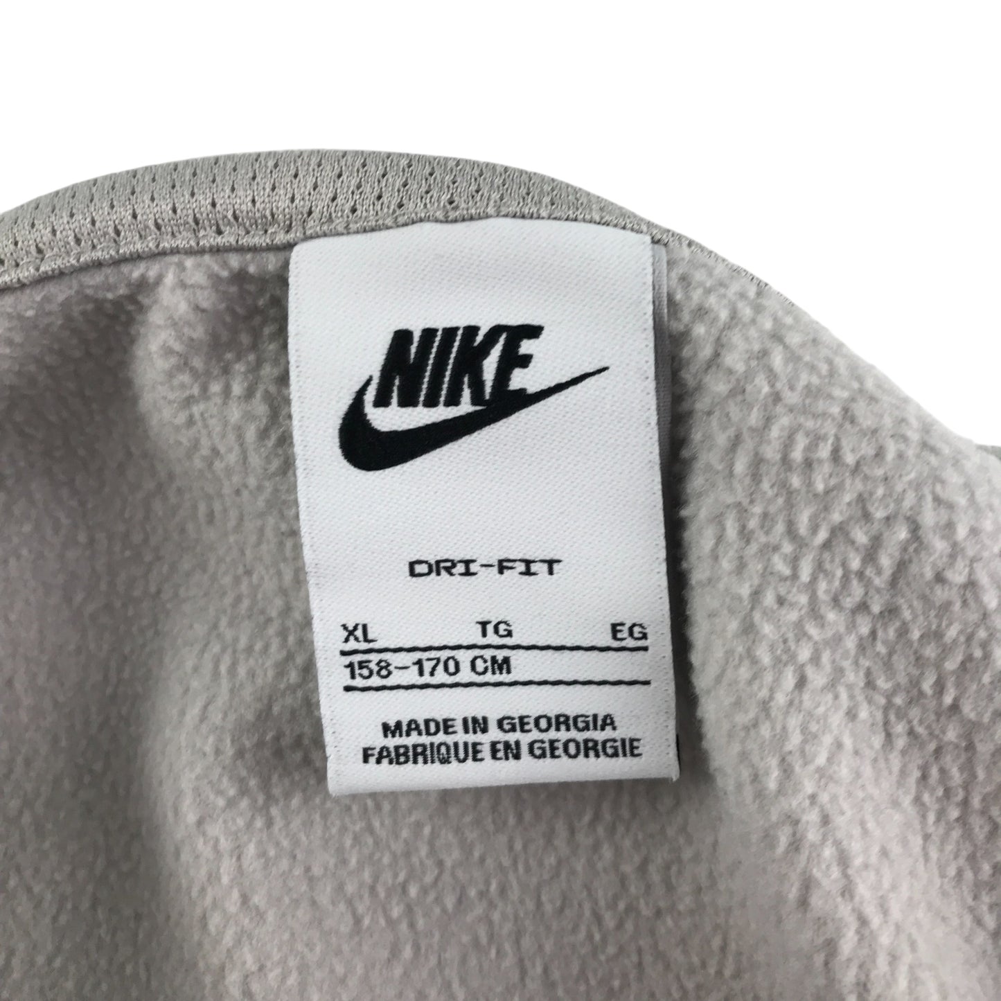 Nike hooded track jacket 13-14 years beige white with nike logo