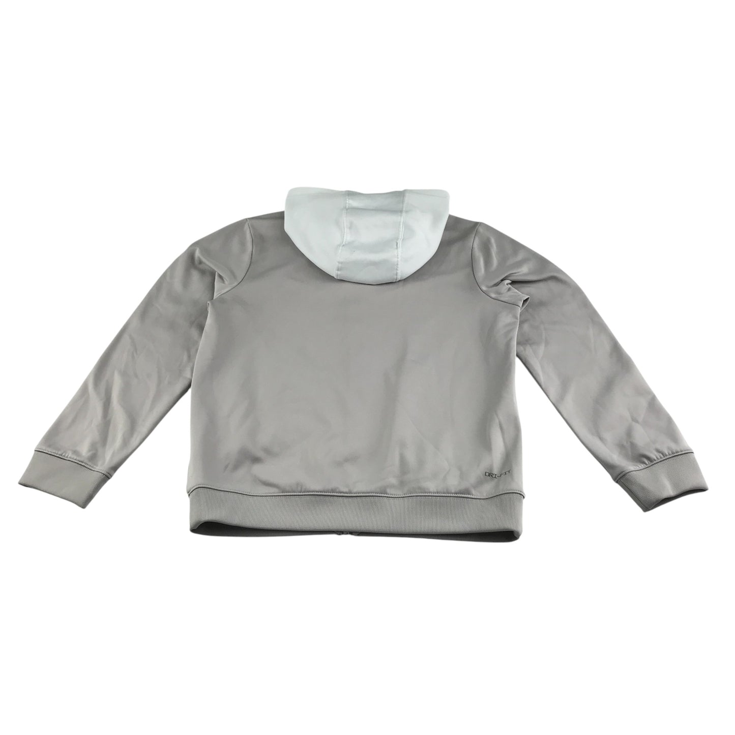 Nike hooded track jacket 13-14 years beige white with nike logo