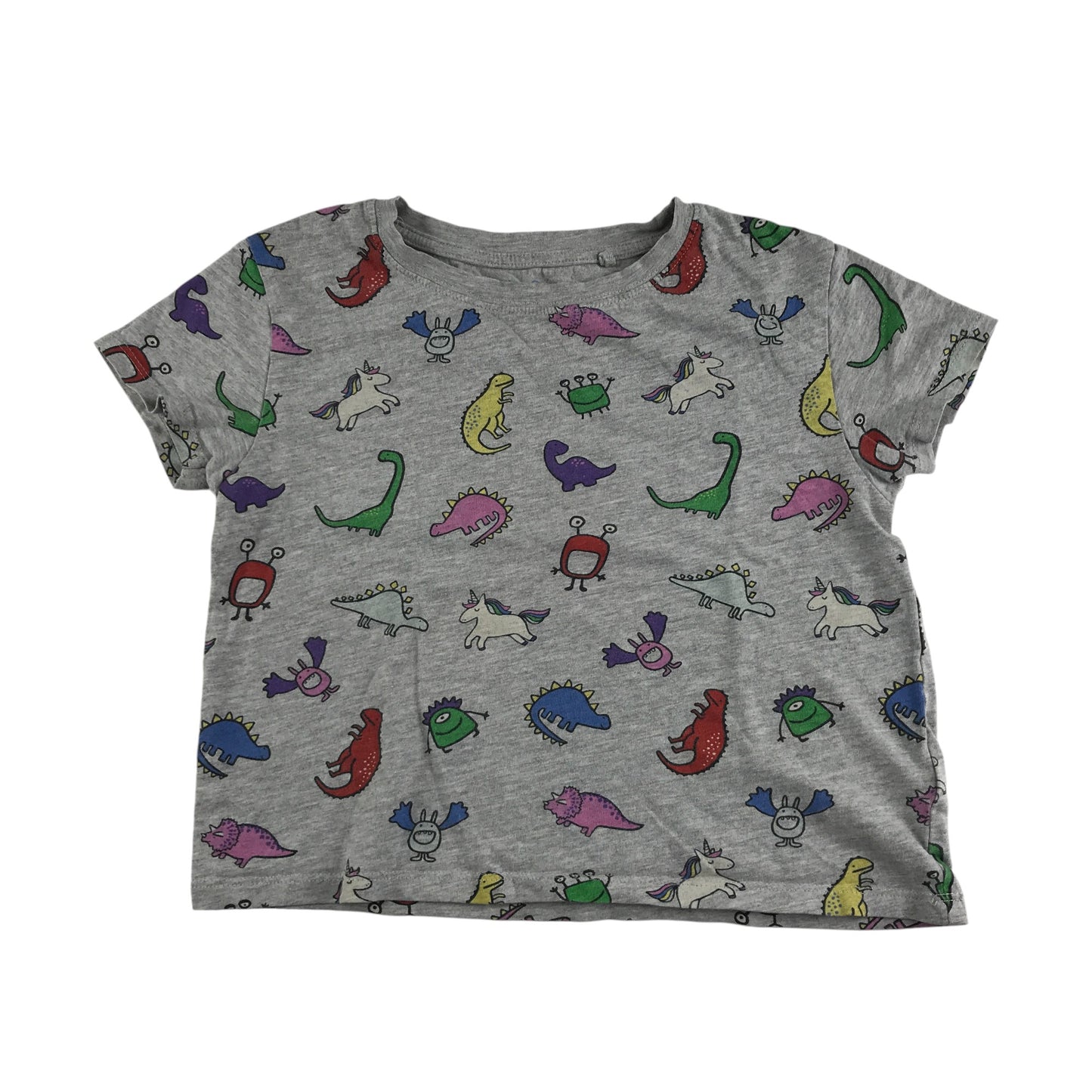 Next t-shirt 4-5 years grey short sleeve cartoon print