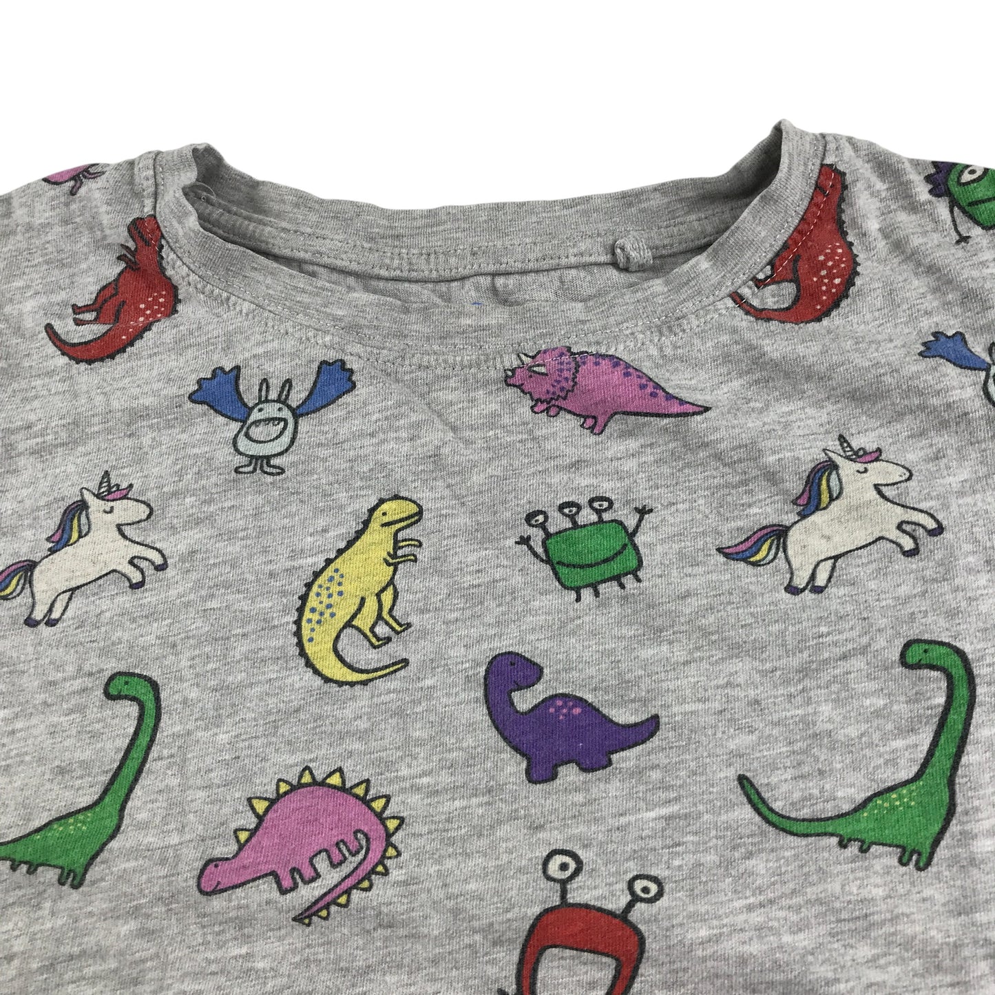 Next t-shirt 4-5 years grey short sleeve cartoon print