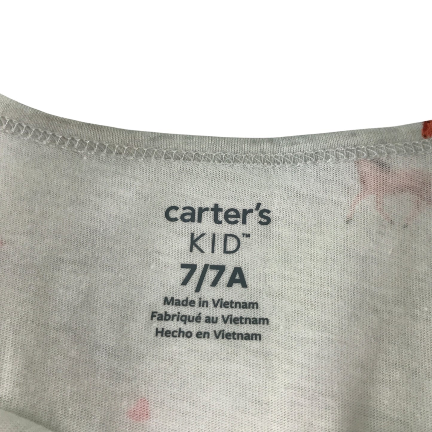 Carter's Kid dress 7-9 years light grey horses long sleeve t-shirt cotton