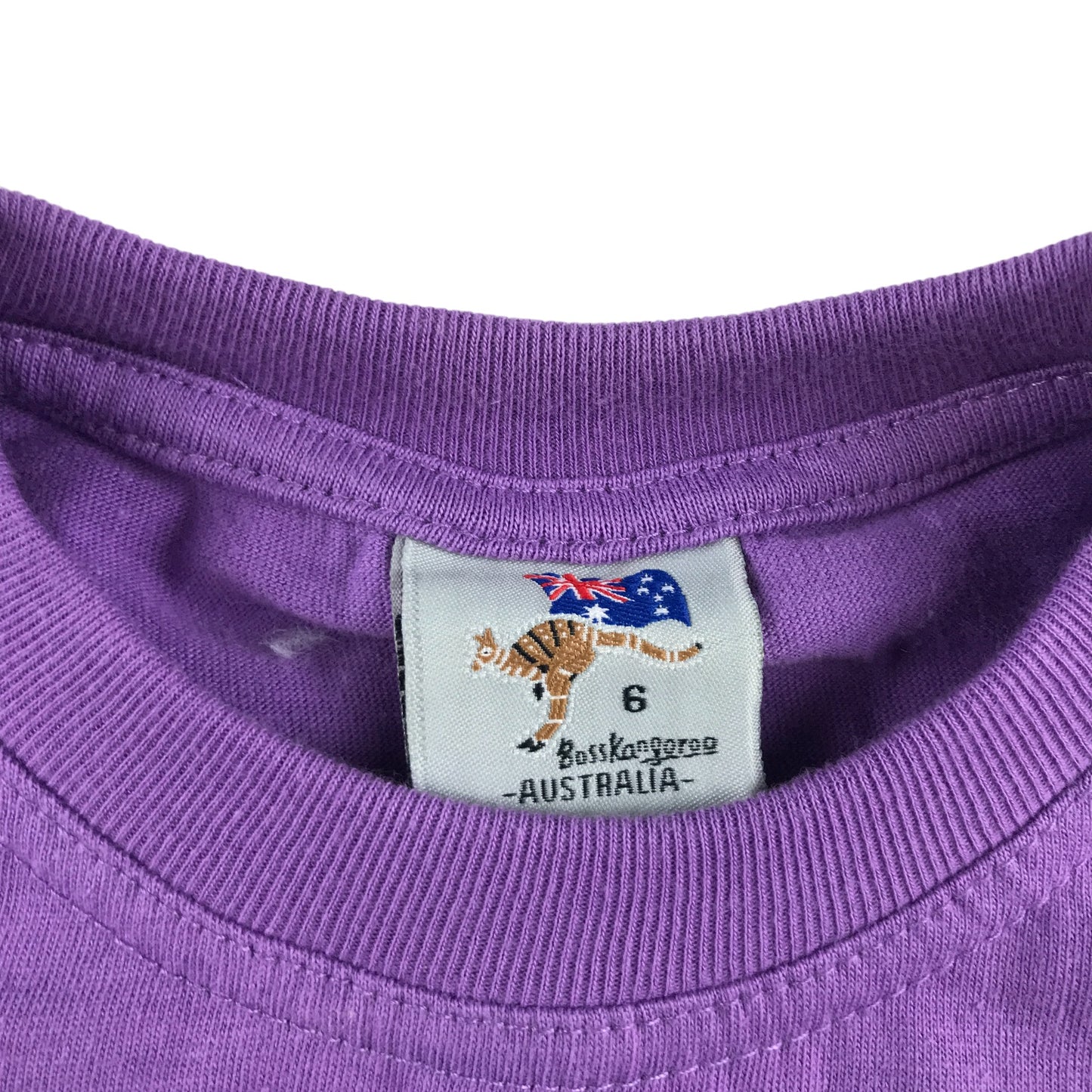 BossKangaroo t-shirt Age 6 purple short sleeve with animal graphic
