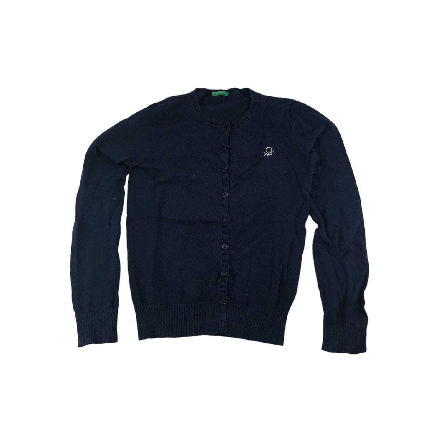 Benetton Cardigan Age 8 Navy Button Up